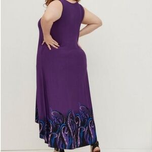 Torrid Disney Ursula High Low Maxi Dress Purple 1X
